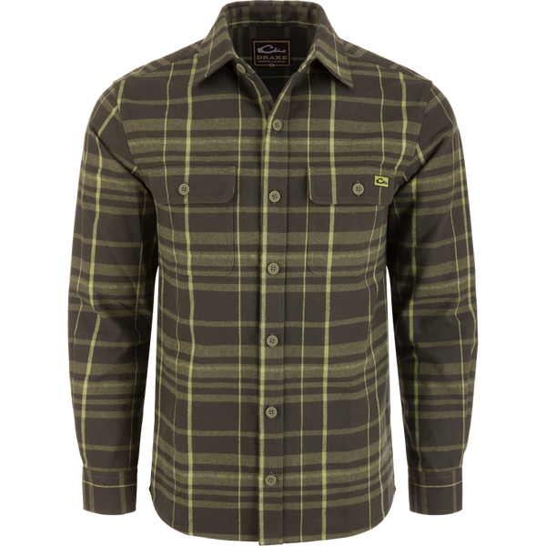 Drake Legacy Flannel LS Shirt Plaid Epsom