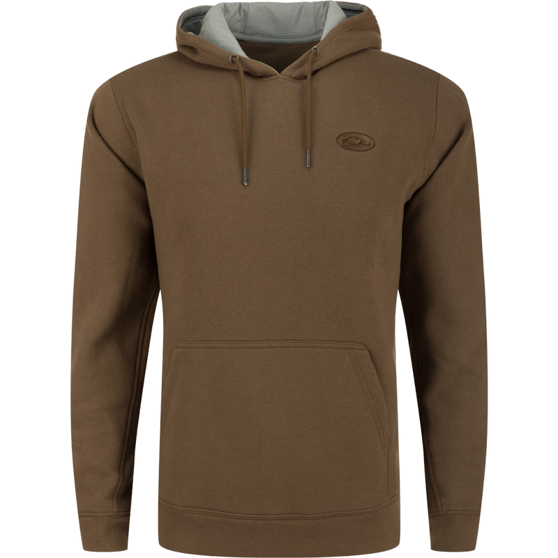 Drake The Three End Solid Hoodie Chocolate Chip