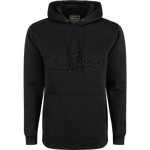 Drake Back Eddy Embossed Hoodie Caviar Black