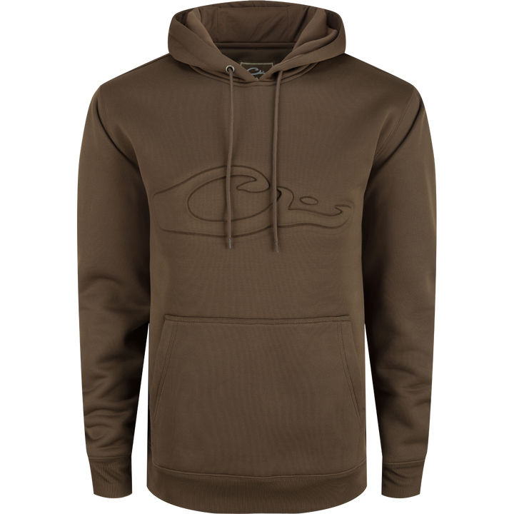 Drake Back Eddy Embossed Hoodie Chocolate Chip