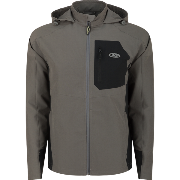 Drake Rain Brake Lightweight Solid Softshell Jacket Charcoal Heather