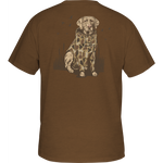 Drake Youth Old School Lab T SS Golden Pecan Dark Heather