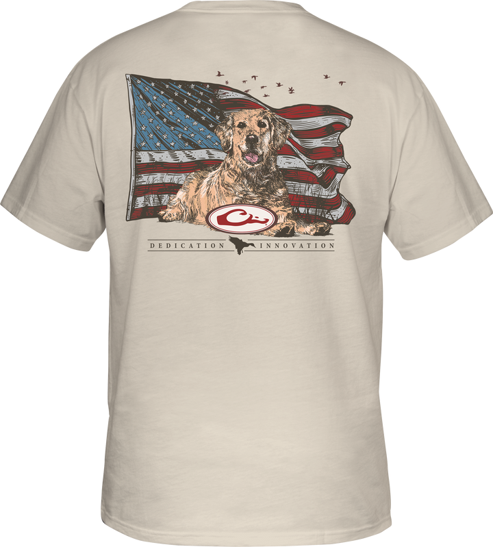 Drake Americana Yellow Lab T SS Coconut Milk