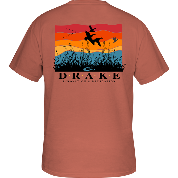 Drake Flyway Sunrise Cotton T SS Terra Cotta