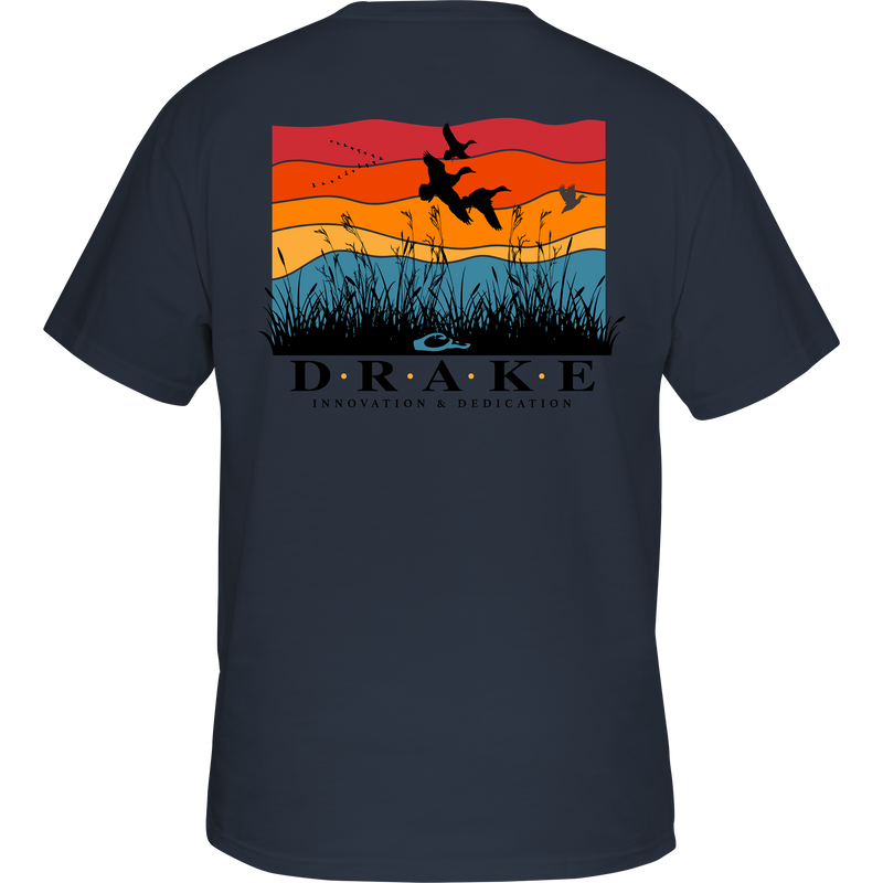 Drake Flyway Sunrise Cotton T SS Vintage Indigo