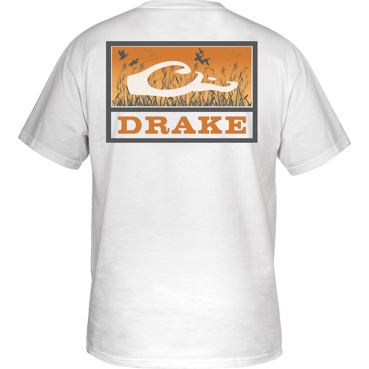 Drake Marsh Flight Cotton T SS White