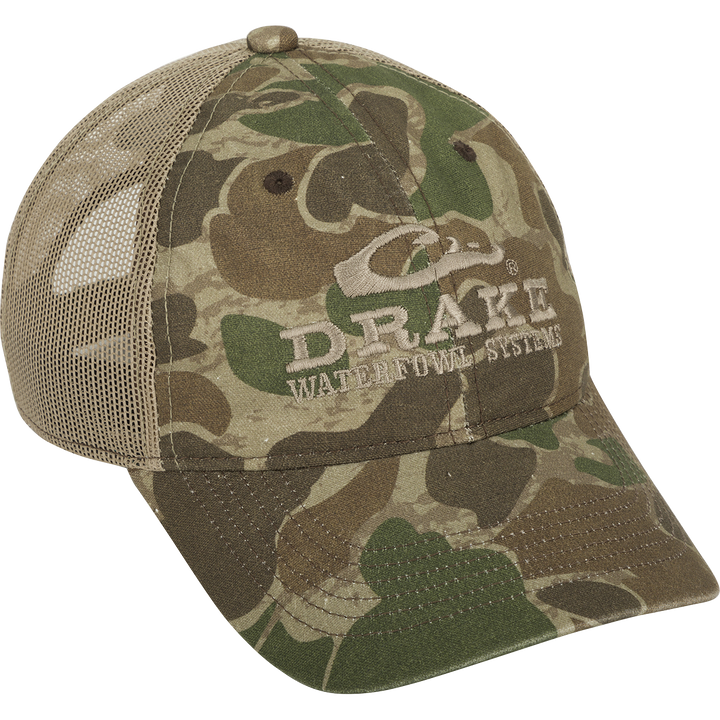 Drake Mesh Back Cap Old School Green OSFM