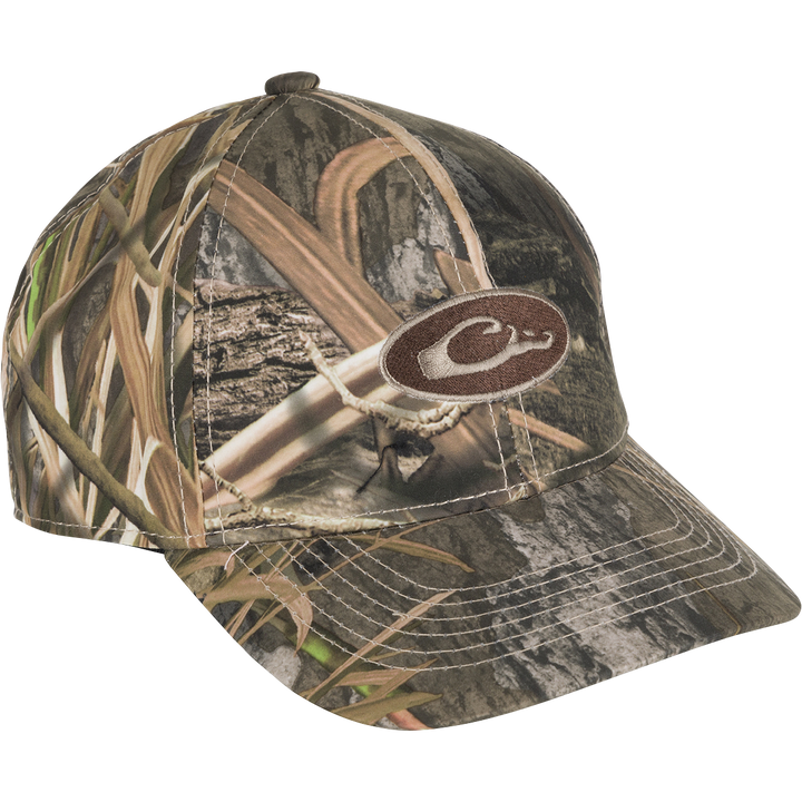 Drake Youth Waterproof Camo Cap Blades Habitat OSFM