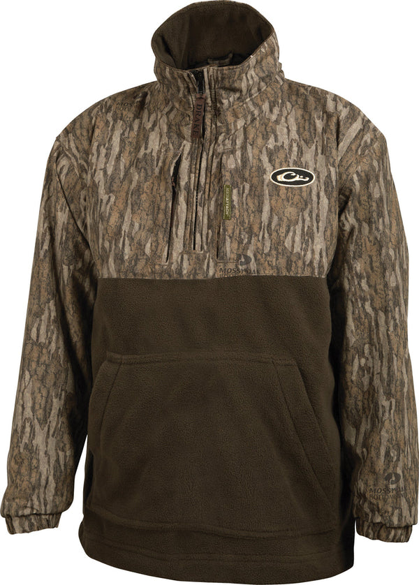 Drake MST Youth Eqwader 1/4 Zip Mossy Oak Bottomland