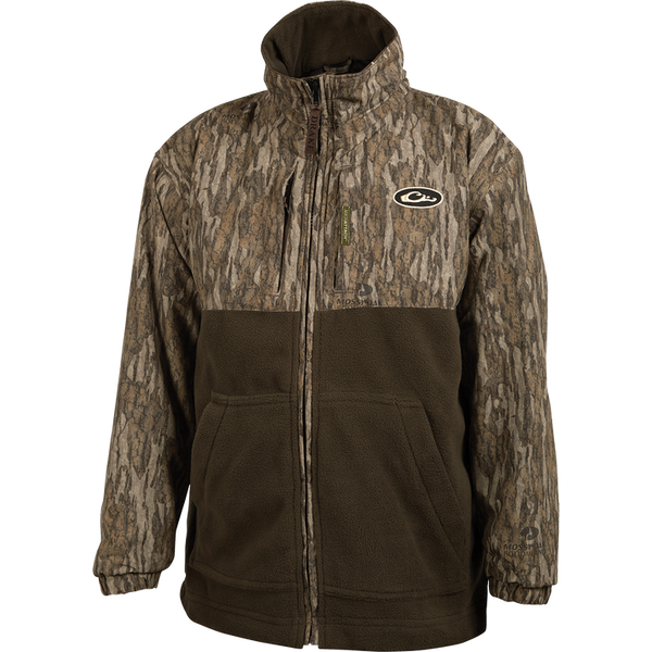 Drake Youth Eqwader Full Zip Mossy Oak Bottomland