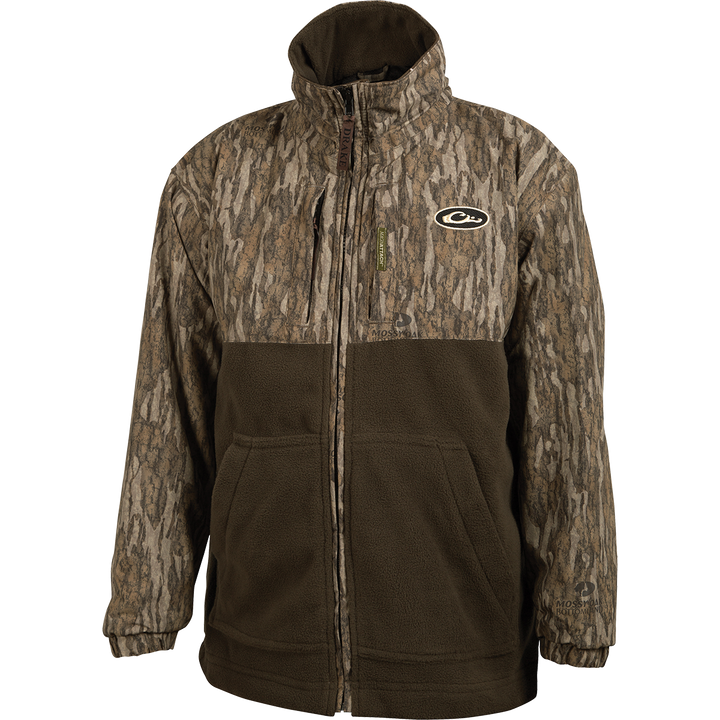 Drake Youth Eqwader Full Zip Mossy Oak Bottomland