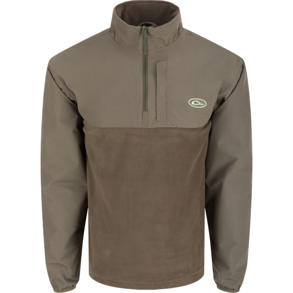 Drake MST Qtr Zip Refuge Eqwader Brown