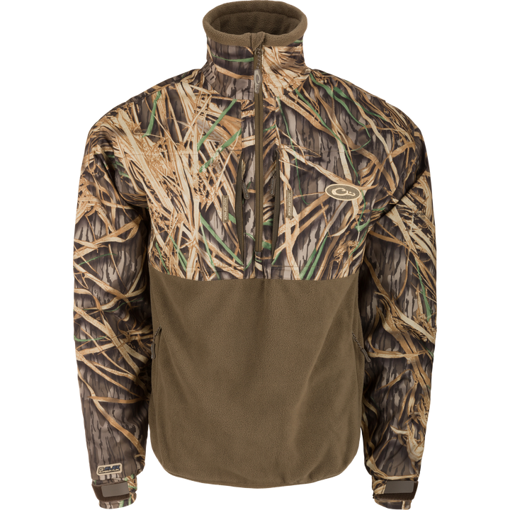 Drake MST G-Flex Eqwader Qtr Zip Original Shadowgrass