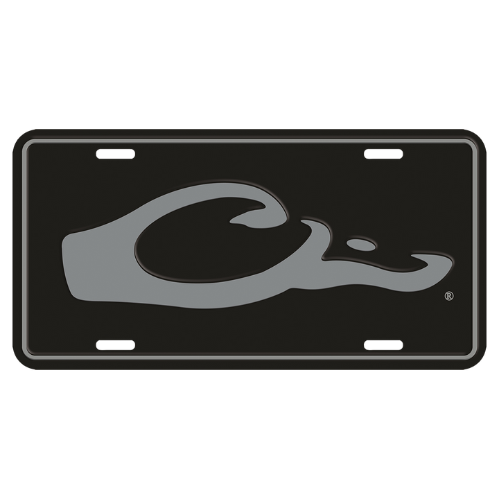 Drake Head License Plate Black OSFM