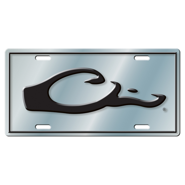 Drake Head License Plate Silver OSFM