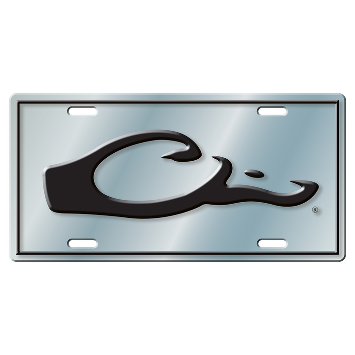 Drake Head License Plate Silver OSFM