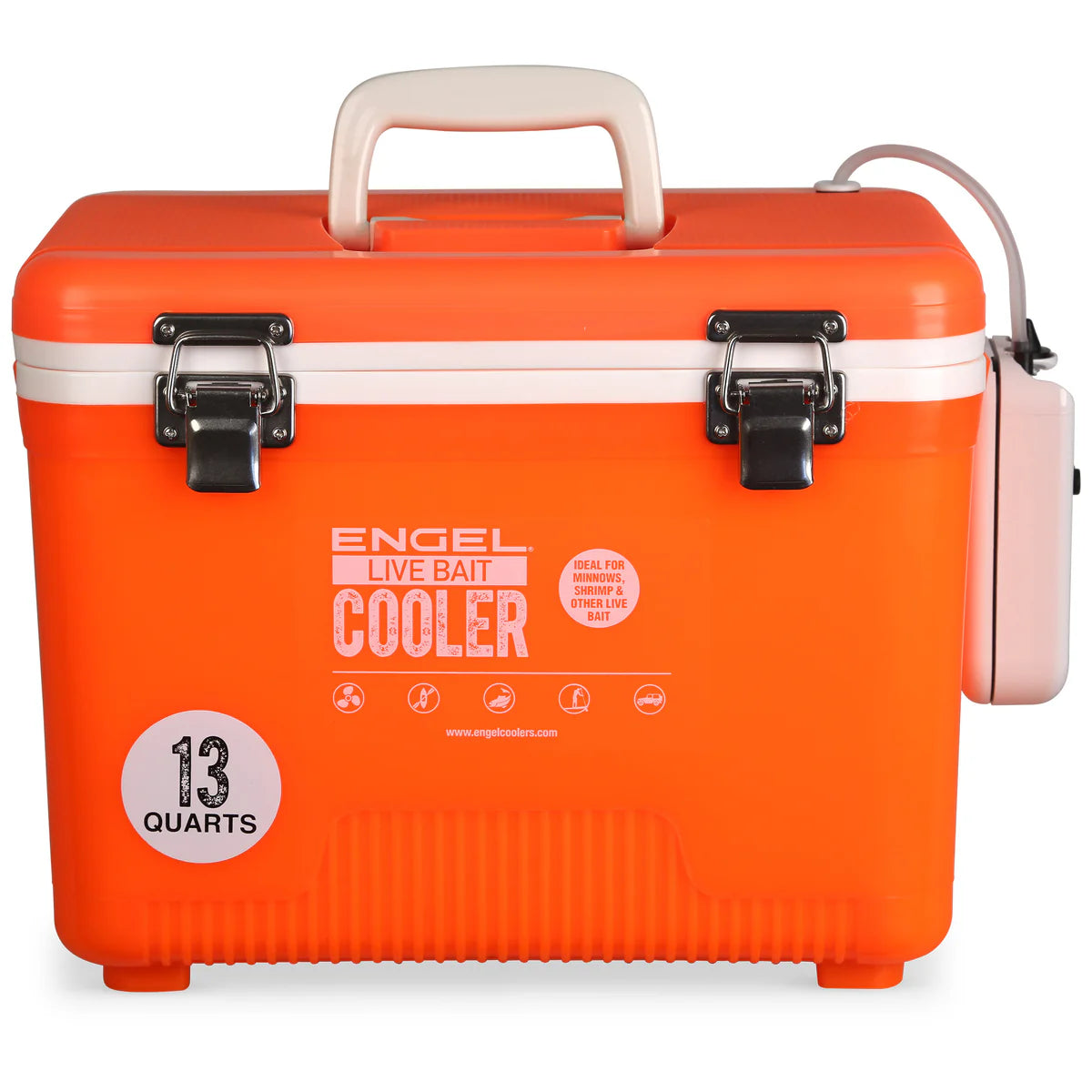Engel Live Bait Cooler Hi-Vis Orange W/ Net