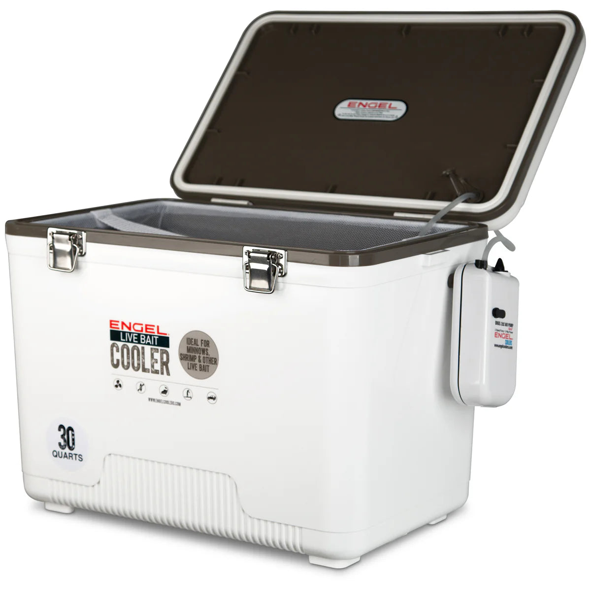 Engel Live Bait Cooler White W/ Pull Net additional view 2