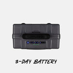 Turtlebox Grande speaker top view, 3-day battery