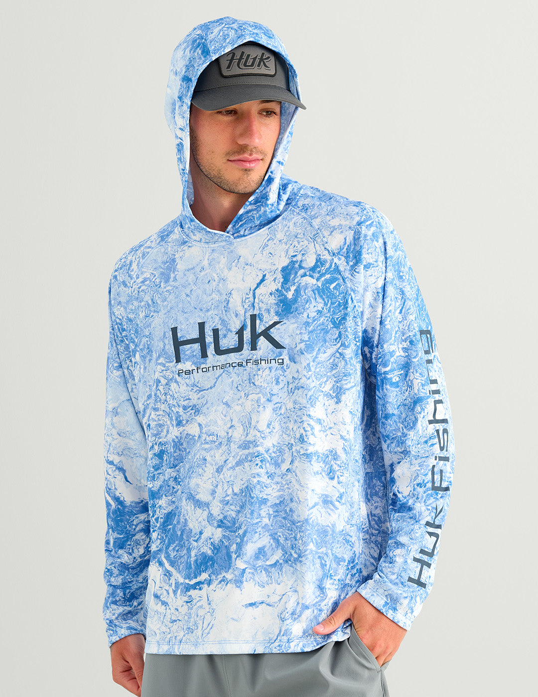Huk Mens Pursuit Mossy Oak Printed Hoodie