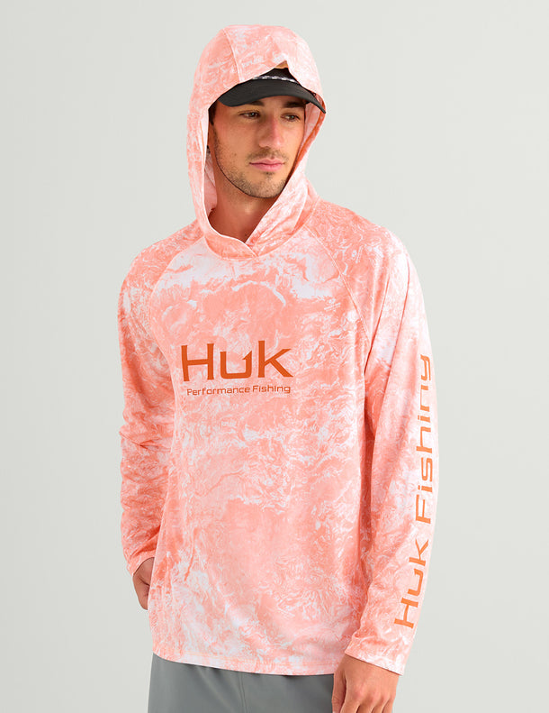 Huk Mens Pursuit Mossy Oak Printed Hoodie additional view 2