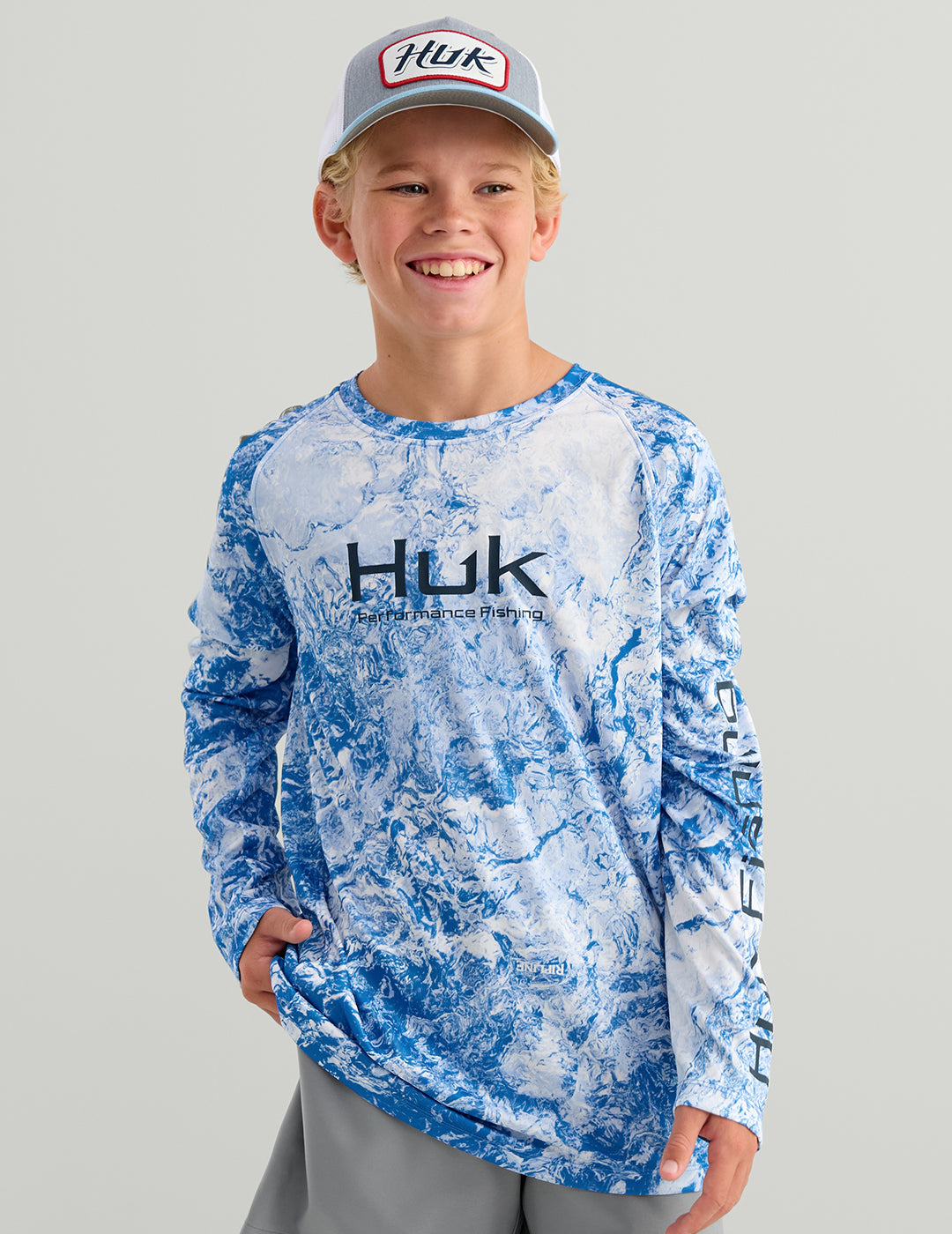 Huk Kids' Pursuit Mossy Oak Crew additional view 2