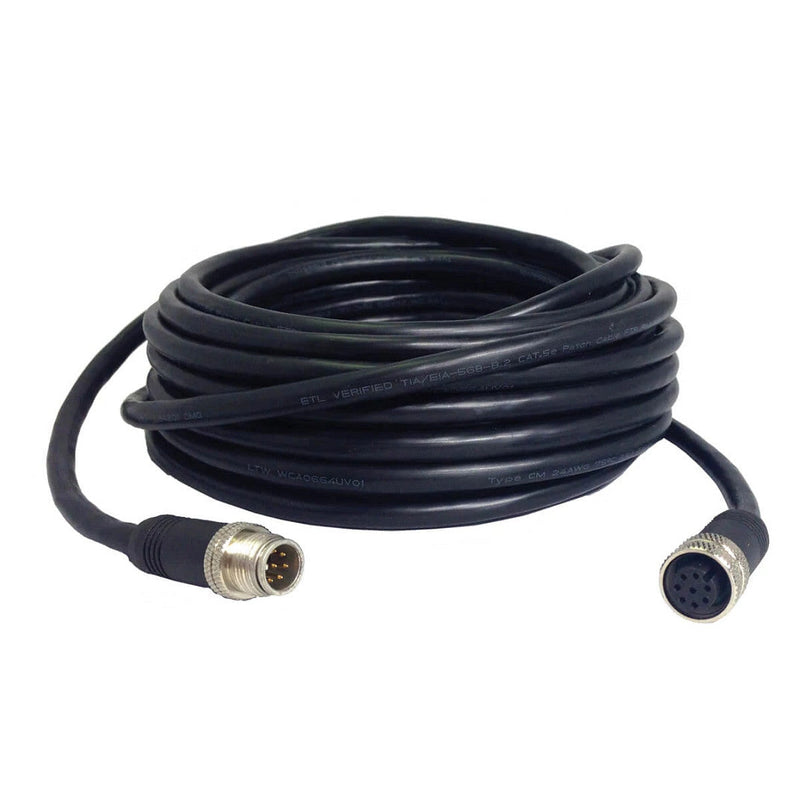 Humminbird Ethernet Network Extension Cable for APEX and SOLIX, 8-Pin, 30 ft