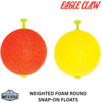 Eagle Claw Weighted Foam Round Snap-On Float