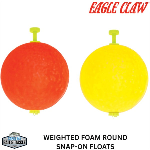 Eagle Claw Weighted Foam Round Snap-On Float