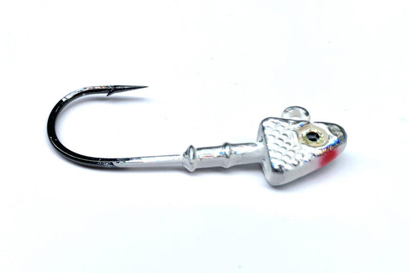 Captain Mack's Triangle Head Shad Jig, 3/4 oz Striper Jig 4-Pack