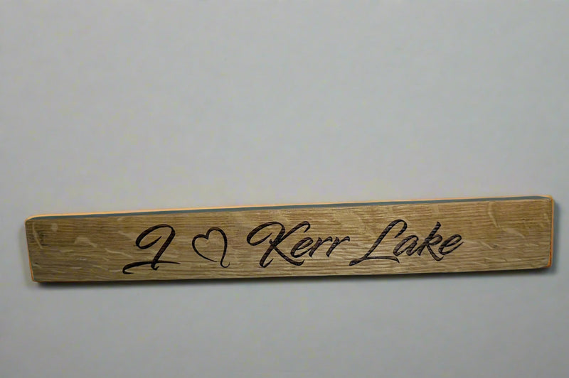 Whiskey Barrel Mini Staves I Love Kerr Lake