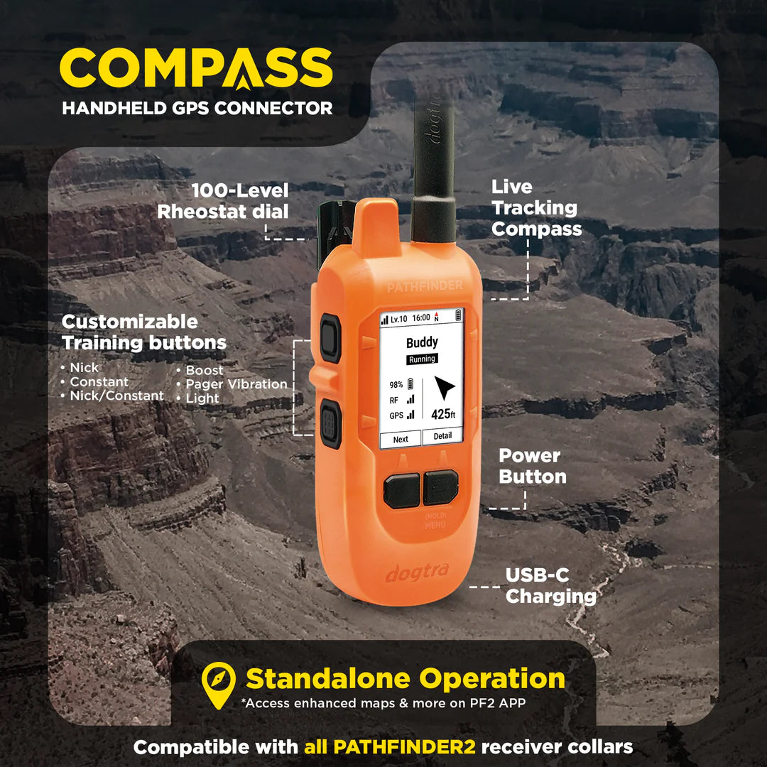 Dogtra Pathfinder 2 Compass handheld key features overview