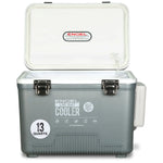 Engel Live Bait Cooler Silver W/ Net, SS Hinge, AP3 Pump