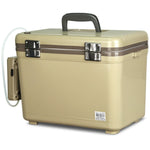 Engel Live Bait Cooler Tan W/ Net, SS Hinge, AP3 Pump
