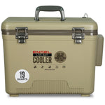 Engel Live Bait Cooler Tan W/ Net, SS Hinge, AP3 Pump