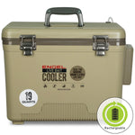 Engel Live Bait Cooler Tan W/ Net, SS Hinge, AP3 Pump