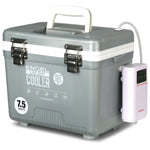 Engel Live Bait Cooler Silver W/ Net, SS Hinge, AP3 Pump
