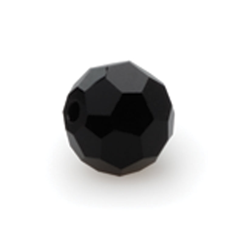 Eagle Claw LAZER BLACK FACETED GLASS BEADS-8MM 20PK