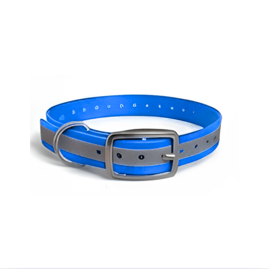 16x3/4 D Ring Collar Light Blue Reflective