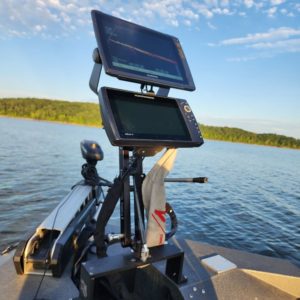 Cornfield Folding Dual Fish Finder / Graph Mount with Bridge or Swivel Base