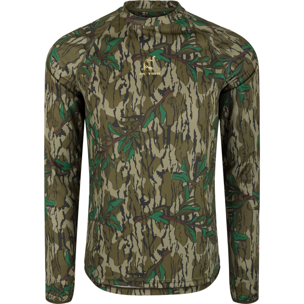 Ol Tom Mens Early Bird LS Performance Crew Greenleaf