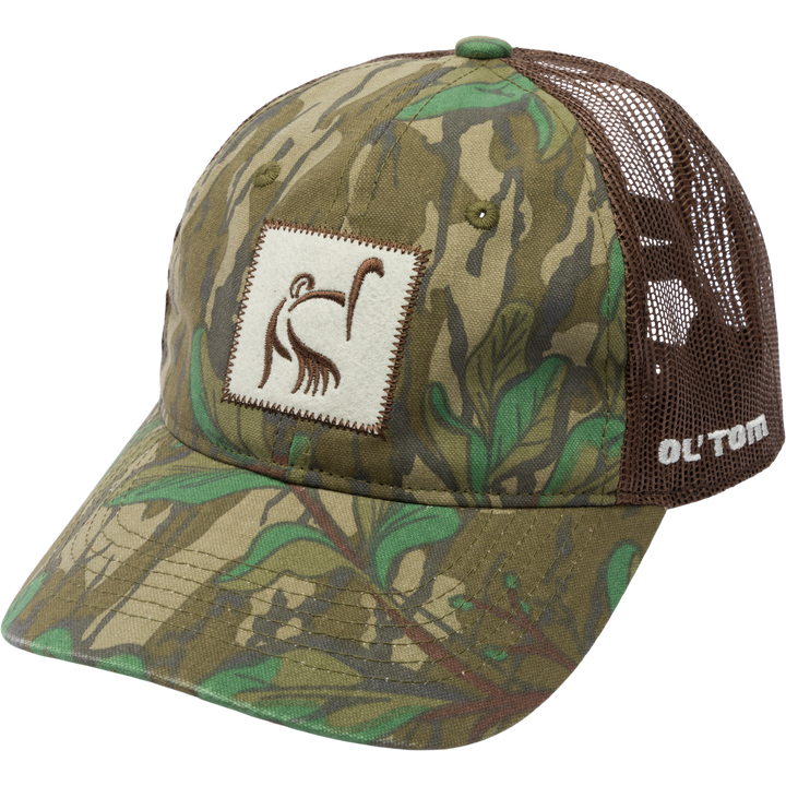 Drake Women's Mesh Back Camo Ponytail Cap Greenleaf OSFM