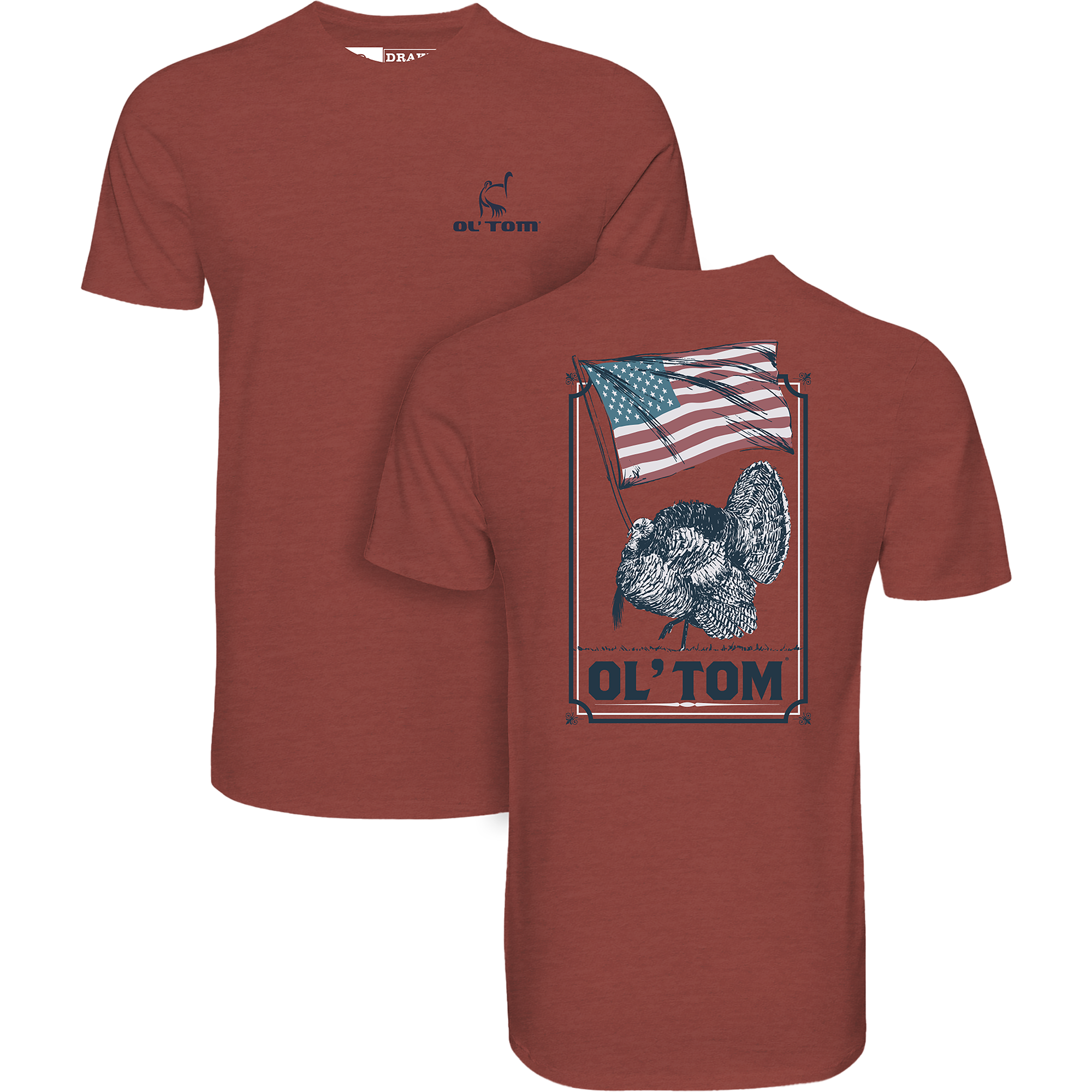 Ol Tom Ol Tom Americana T SS Barn Red Light Heather