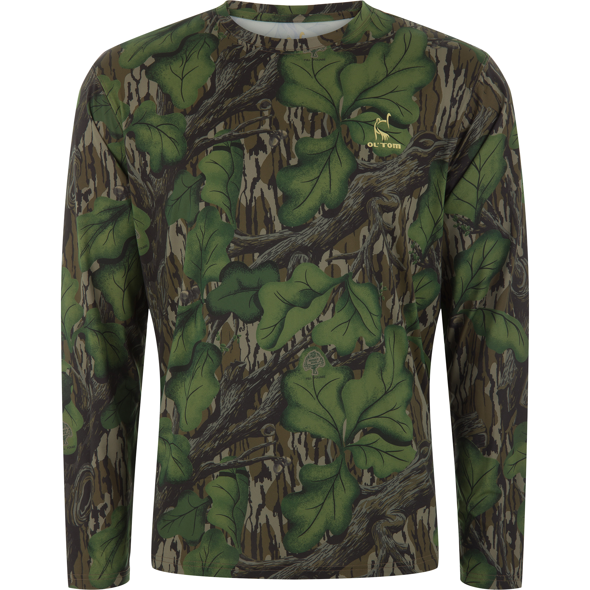Ol Tom Performance Crew Camo Print LS Full Foliage