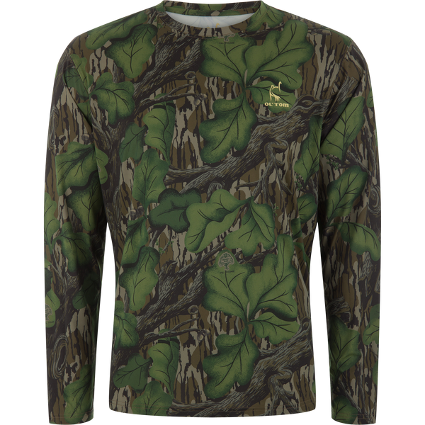 Ol Tom Performance Crew Camo Print LS Full Foliage