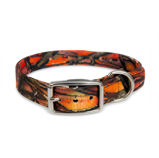 Orange Camo 16x3/4 D Ring Collar