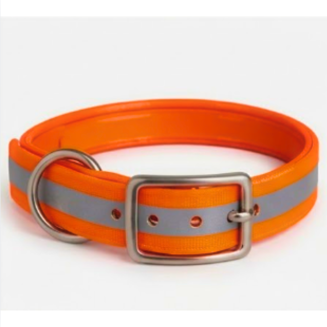 Orange Reflective 16x3/4 D Ring Collar
