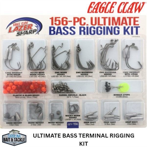 Eagle Claw LAZER SHARP ULTIMATE BASS TERMINAL RIGGING KIT 156PK