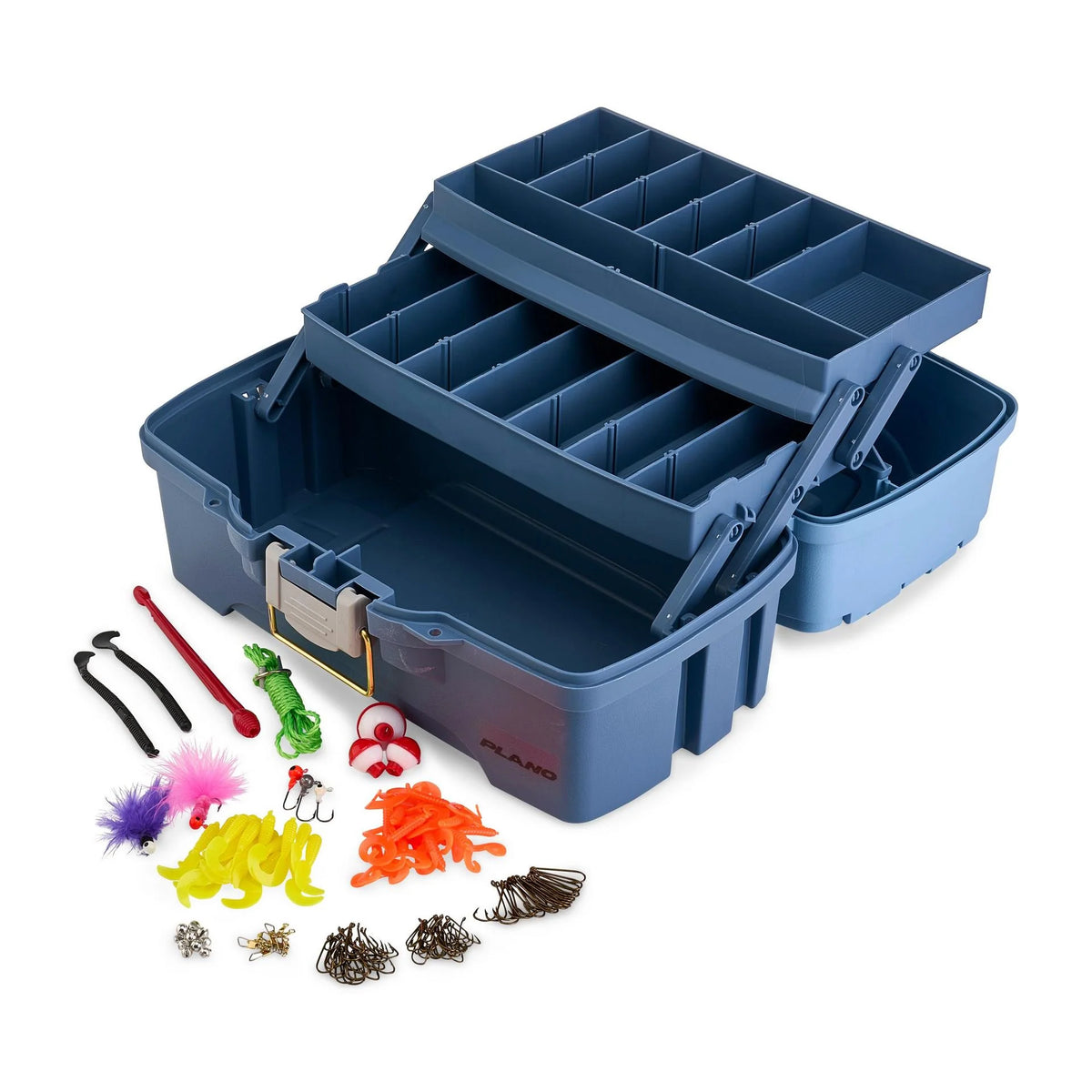 Plano Catch All Two-Tray Tackle Box Kit Light Blue/Dark Blue additional view 2