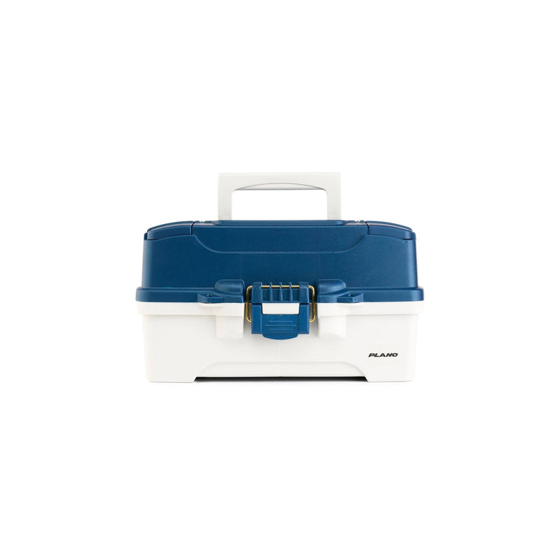 Plano 620206 2 Tray Tackle Box W/Dual Top Access Blue Met/Off White